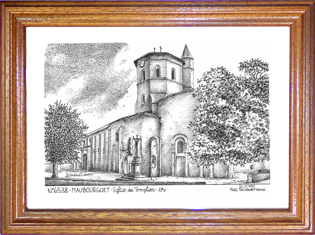 N 65038 - MAUBOURGUET - glise des templiers  12 s.