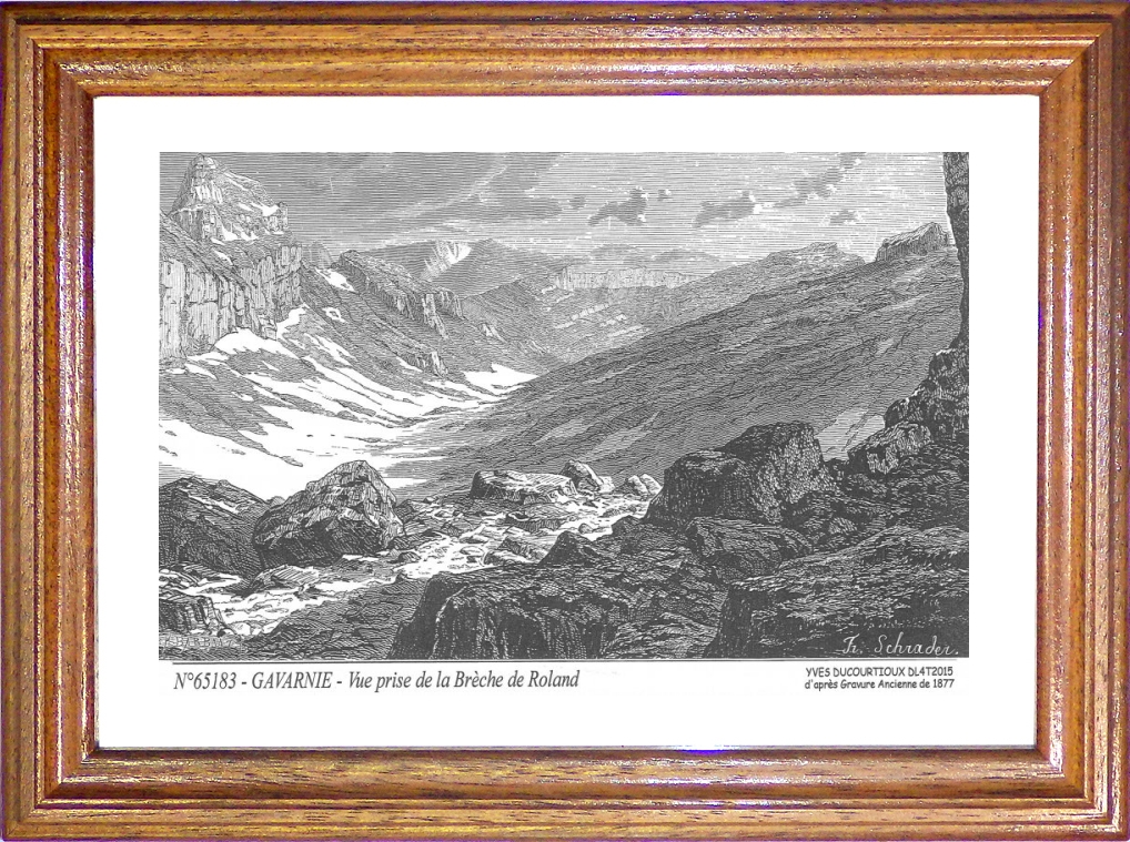 N 65183 - GAVARNIE - vue prise de brche de roland