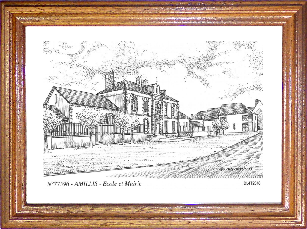 N 77596 - AMILLIS - cole et mairie