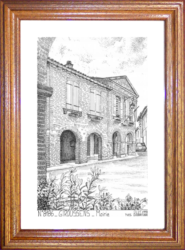 N 81086 - GIROUSSENS - mairie