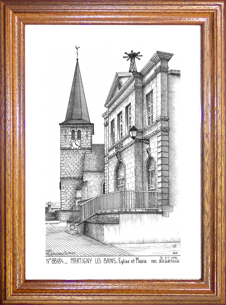 N 88184 - MARTIGNY LES BAINS - glise et mairie