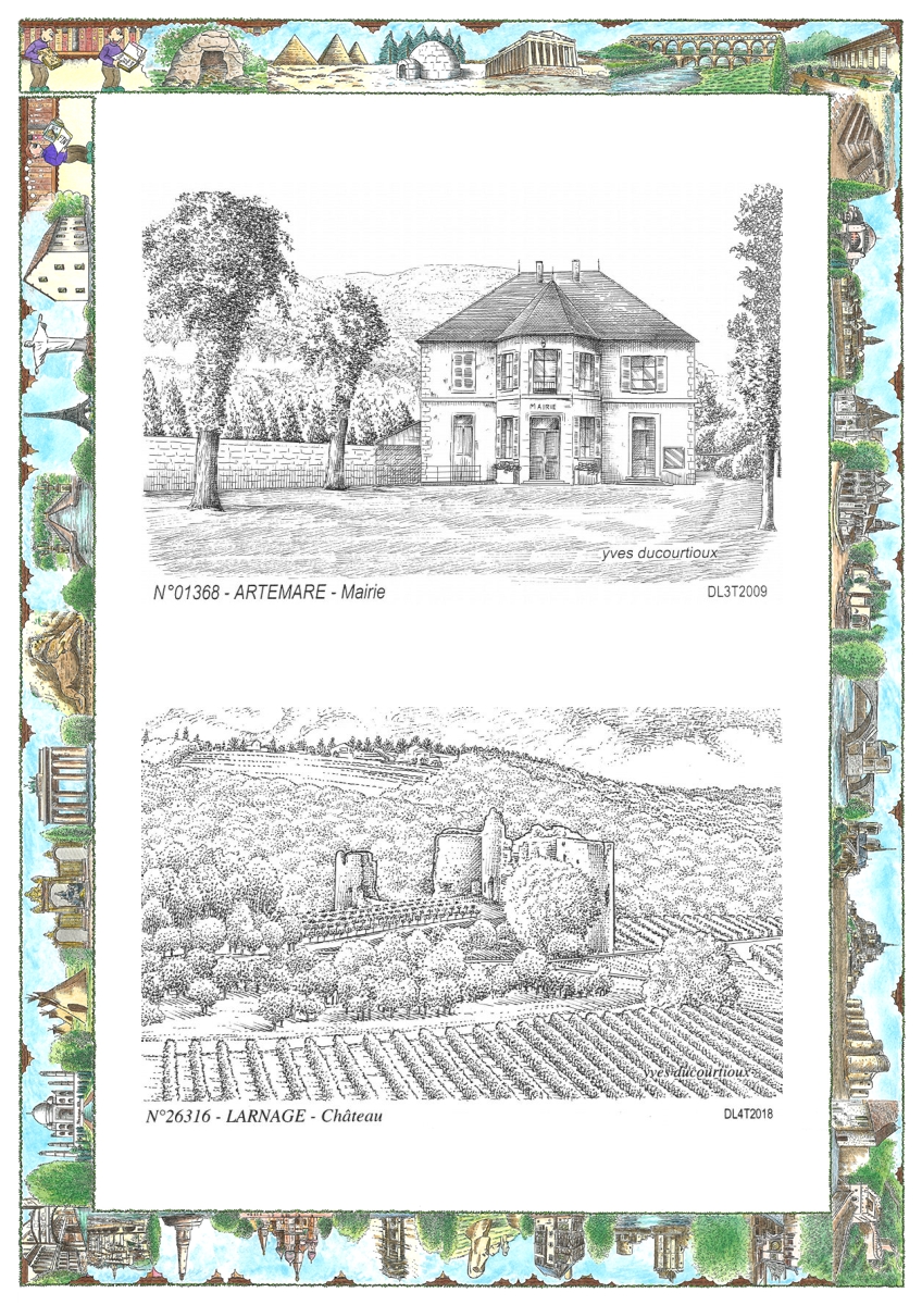 MONOCARTE N 01368-26316 - ARTEMARE - mairie / LARNAGE - château