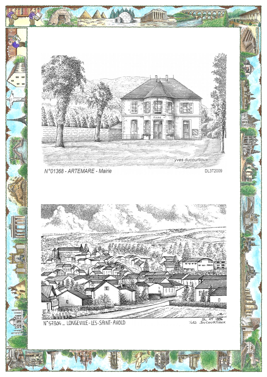 MONOCARTE N 01368-57304 - ARTEMARE - mairie / LONGEVILLE LES ST AVOLD - vue