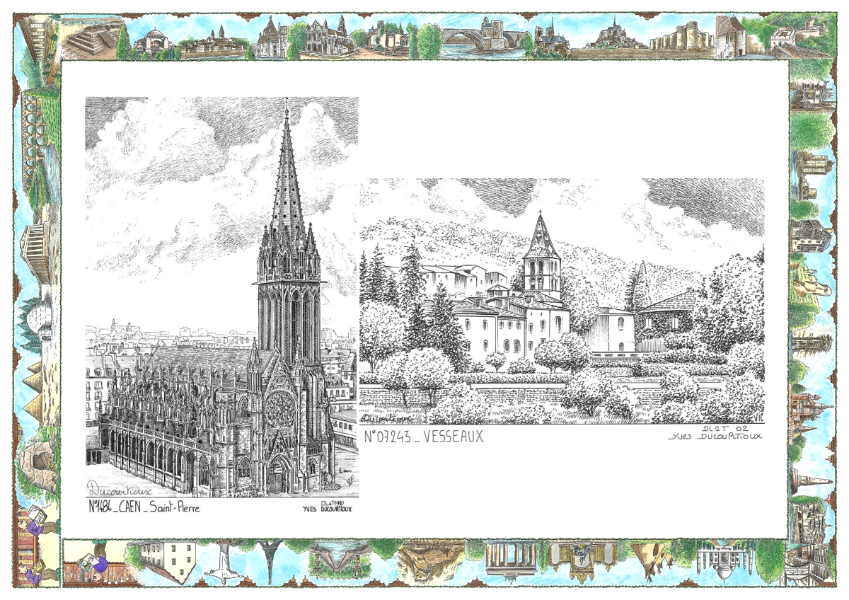 MONOCARTE N 07243-14084 - VESSEAUX - vue / CAEN - st pierre