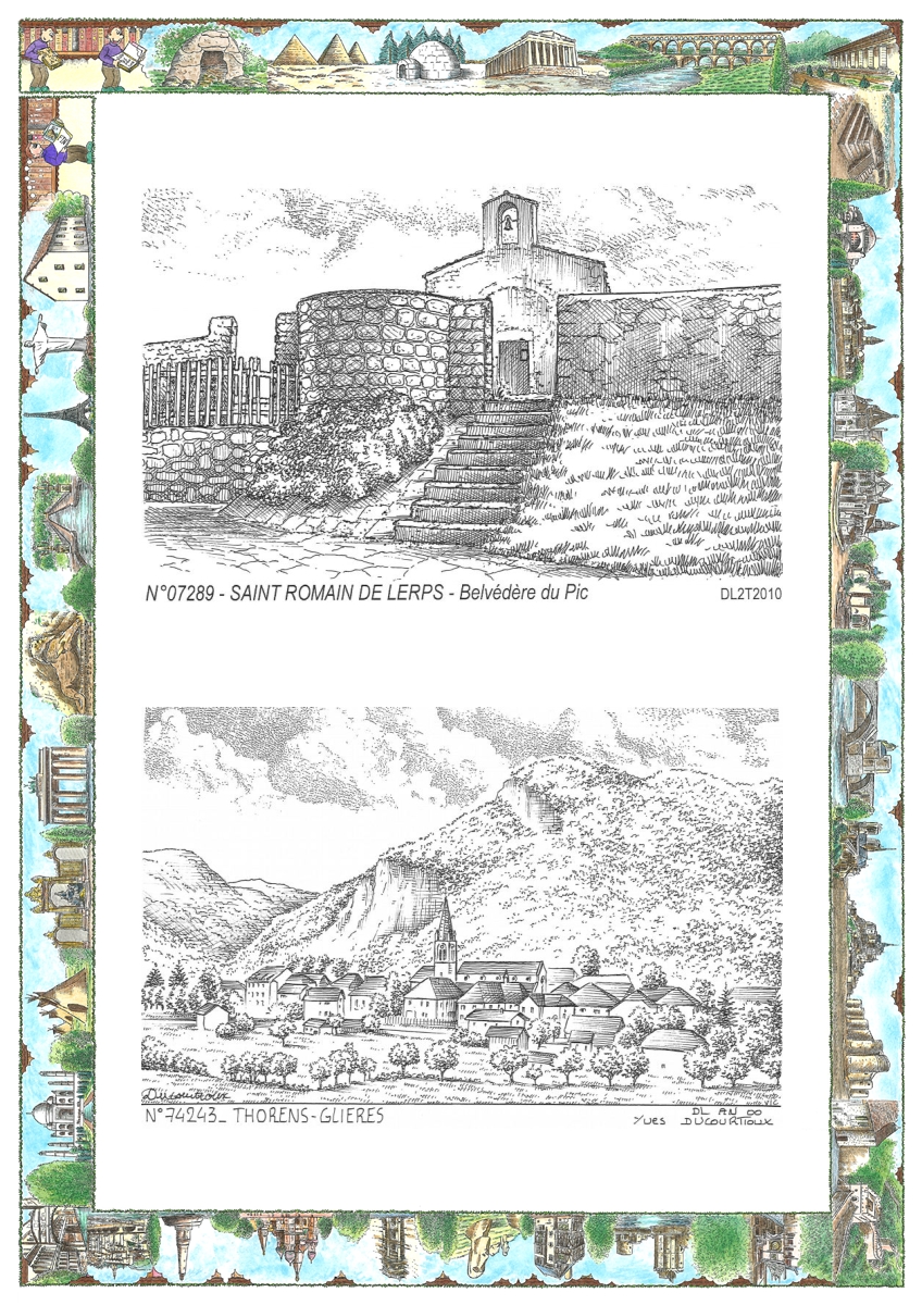 MONOCARTE N 07289-74243 - ST ROMAIN DE LERPS - belvédère du pic / THORENS GLIERES - vue