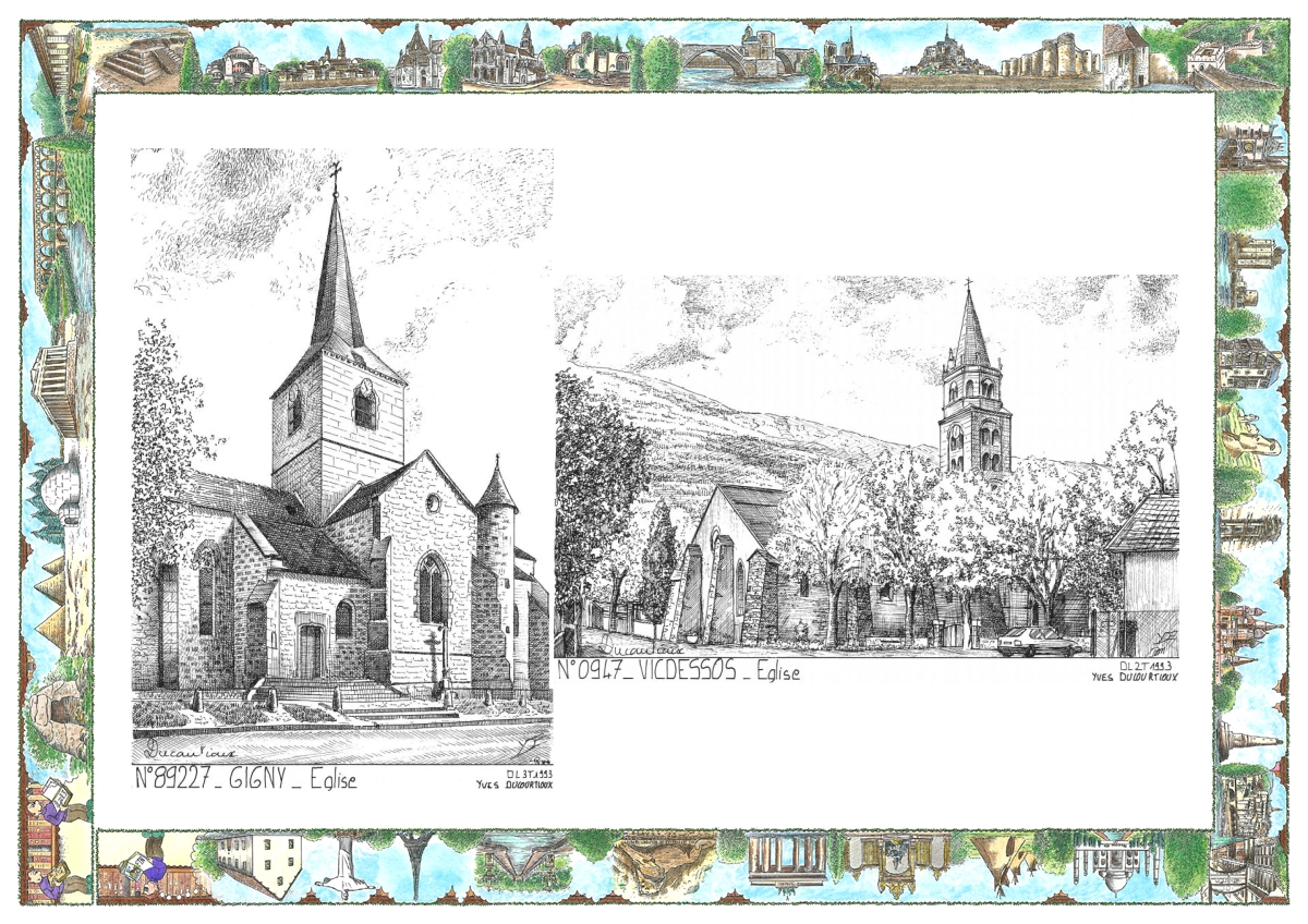 MONOCARTE N 09047-89227 - VICDESSOS - église / GIGNY - église