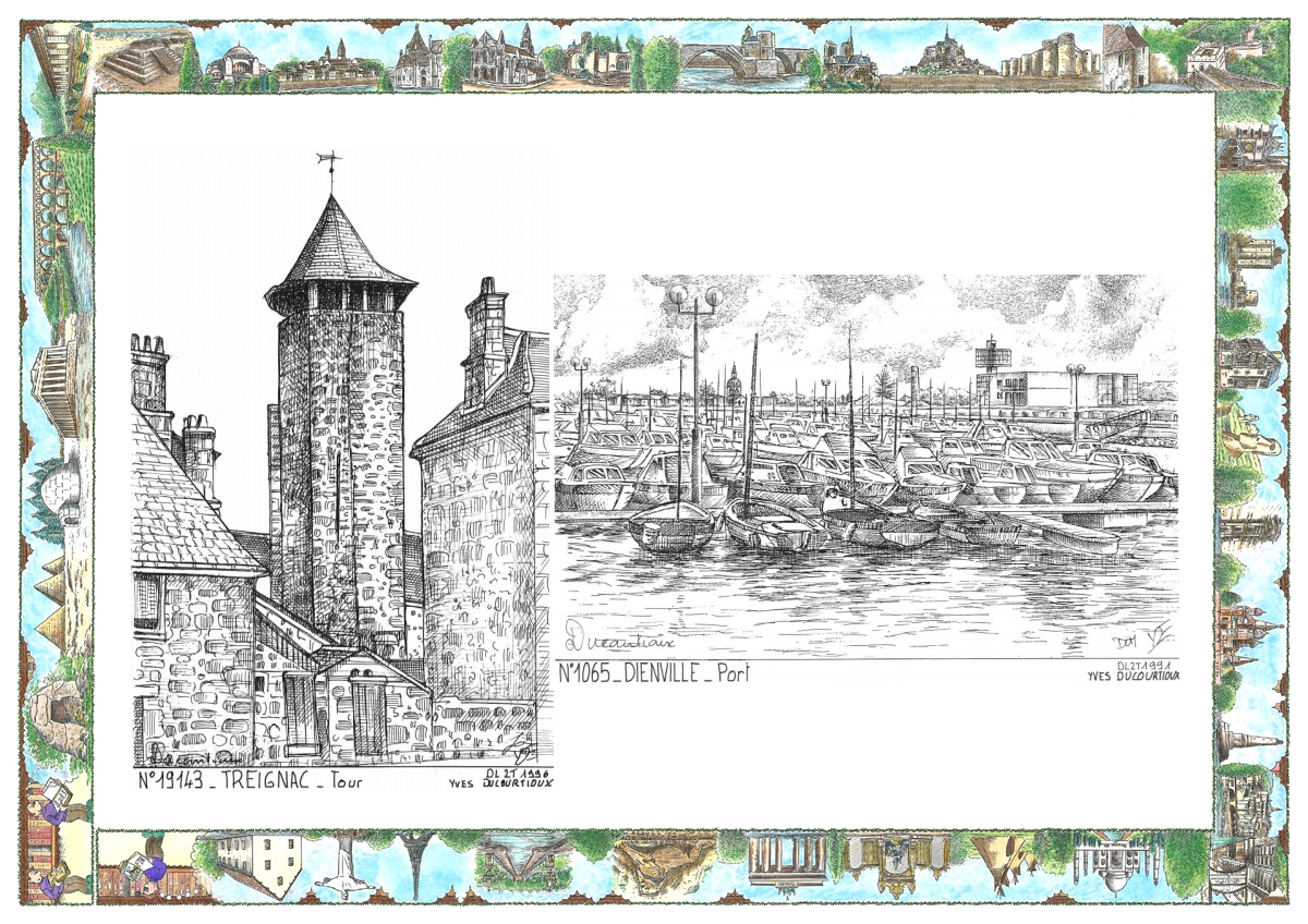 MONOCARTE N 10065-19143 - DIENVILLE - port / TREIGNAC - tour
