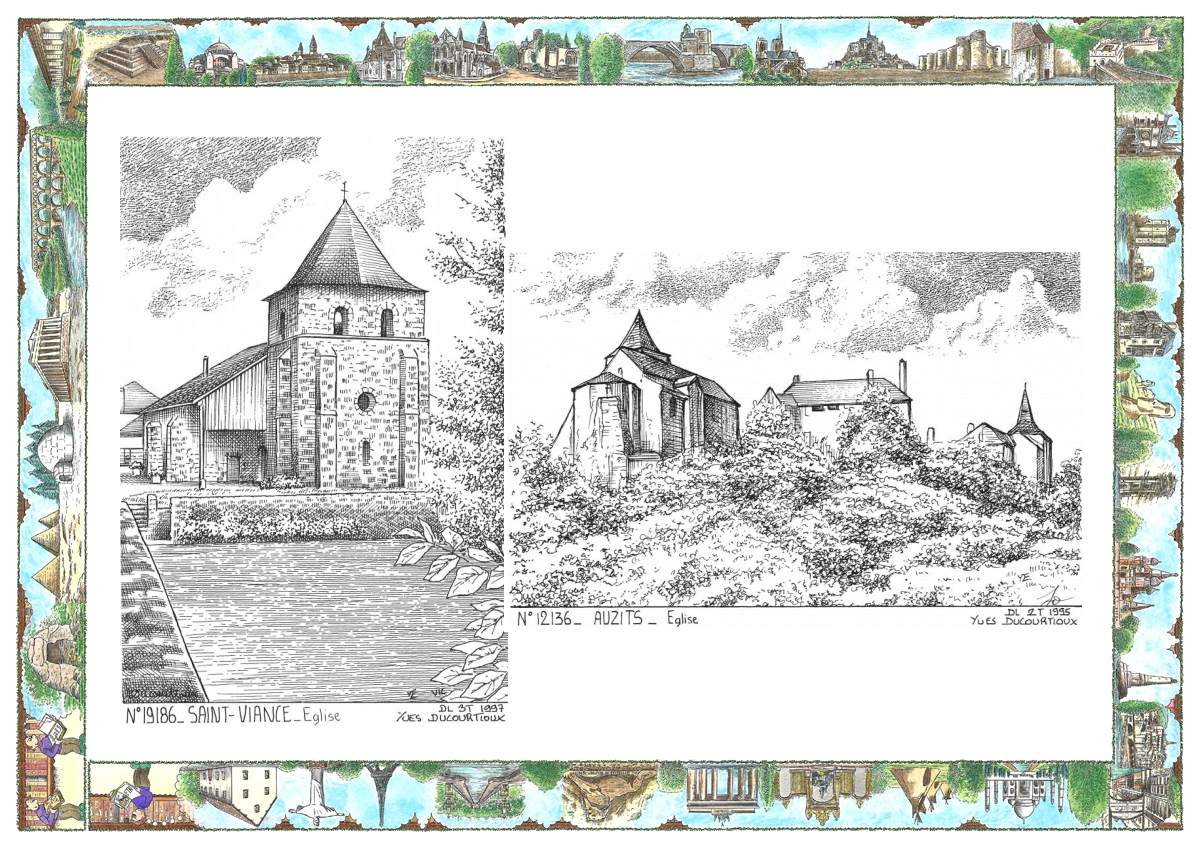 MONOCARTE N 12136-19186 - AUZITS - église / ST VIANCE - église