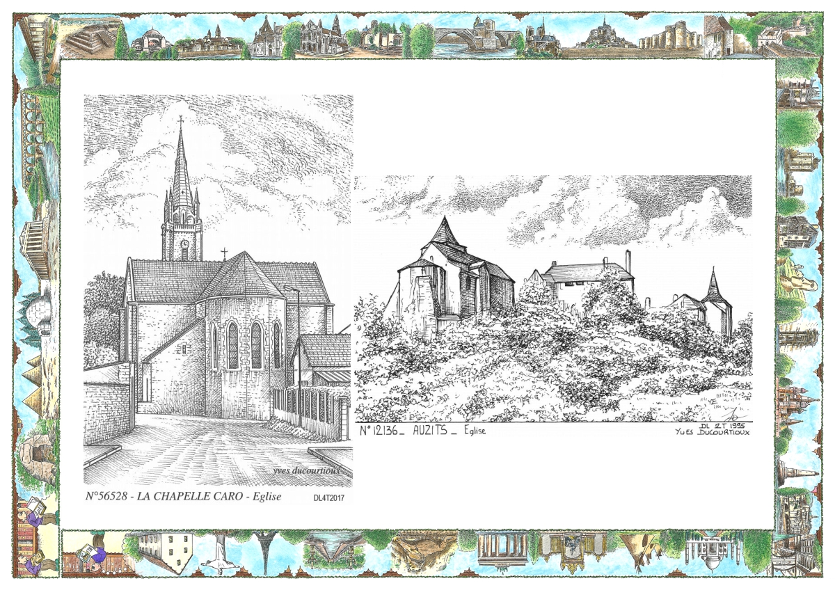 MONOCARTE N 12136-56528 - AUZITS - église / LA CHAPELLE CARO - église