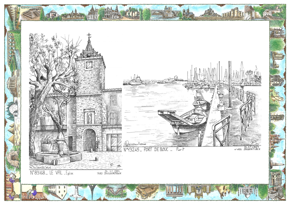 MONOCARTE N 13245-83168 - PORT DE BOUC - port / LE VAL - église