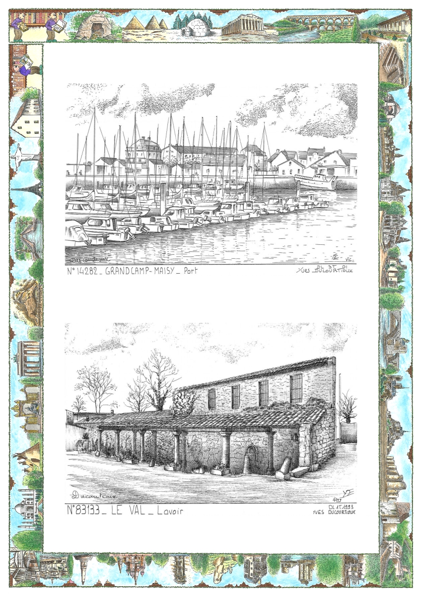 MONOCARTE N 14282-83133 - GRANDCAMP MAISY - port / LE VAL - lavoir