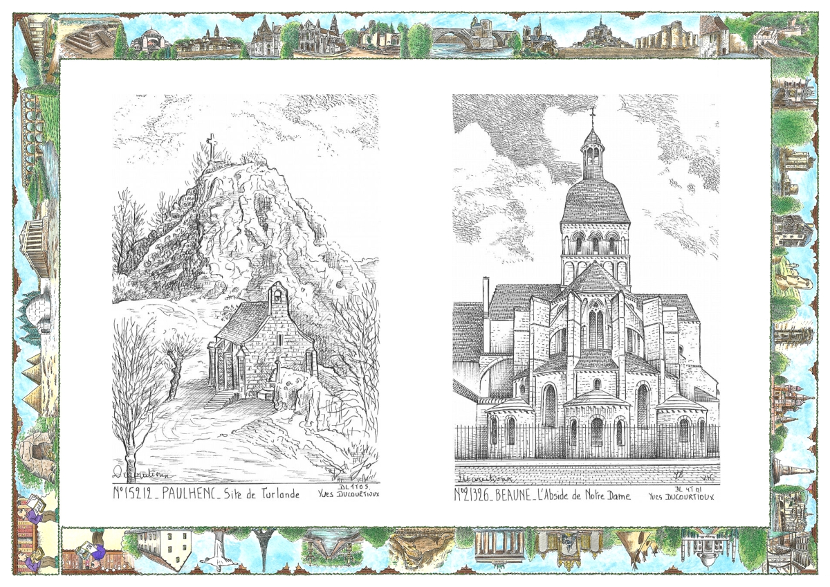 MONOCARTE N 15212-21326 - PAULHENC - site de turlande / BEAUNE - l abside de notre dame