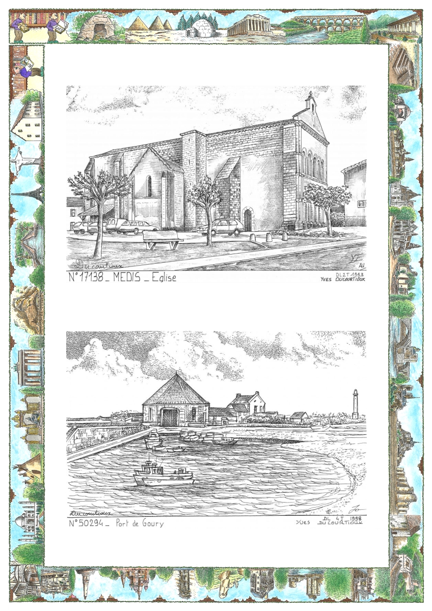 MONOCARTE N 17138-50294 - MEDIS - église / AUDERVILLE - port de goury