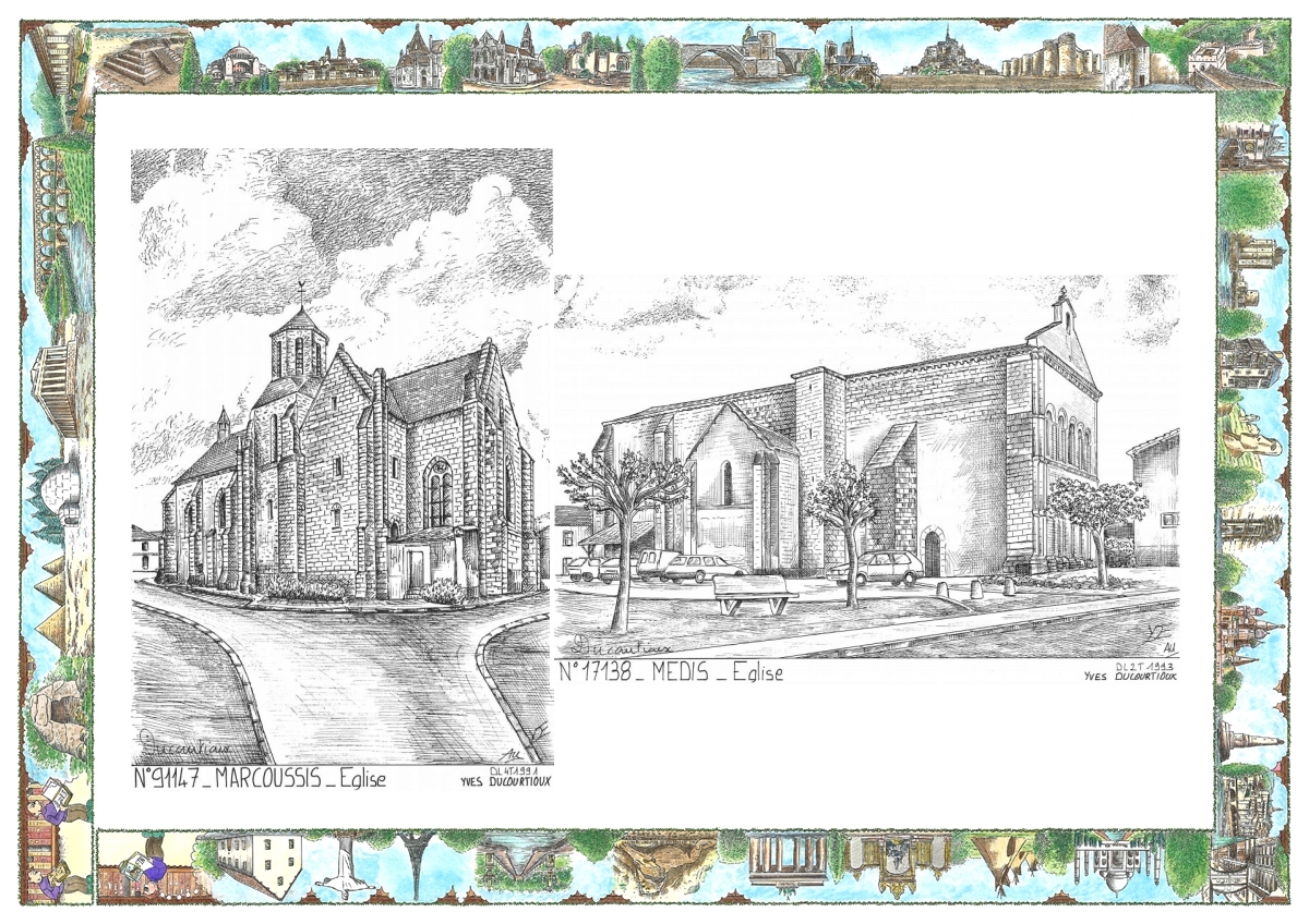 MONOCARTE N 17138-91147 - MEDIS - église / MARCOUSSIS - église