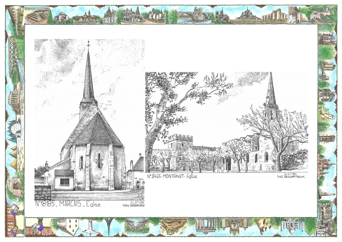 MONOCARTE N 18185-84065 - MARCAIS - église / MONTFAVET - église
