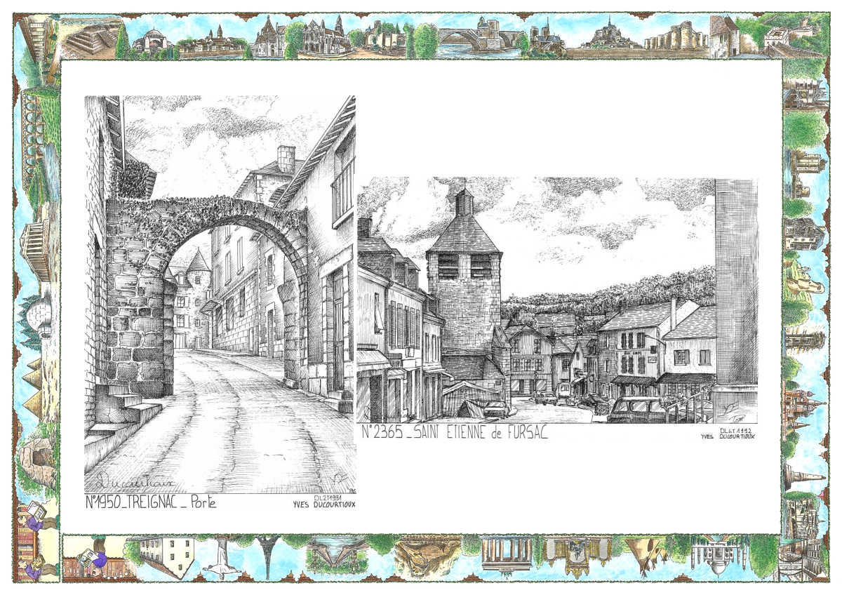 MONOCARTE N 19050-23065 - TREIGNAC - porte / ST ETIENNE DE FURSAC - vue