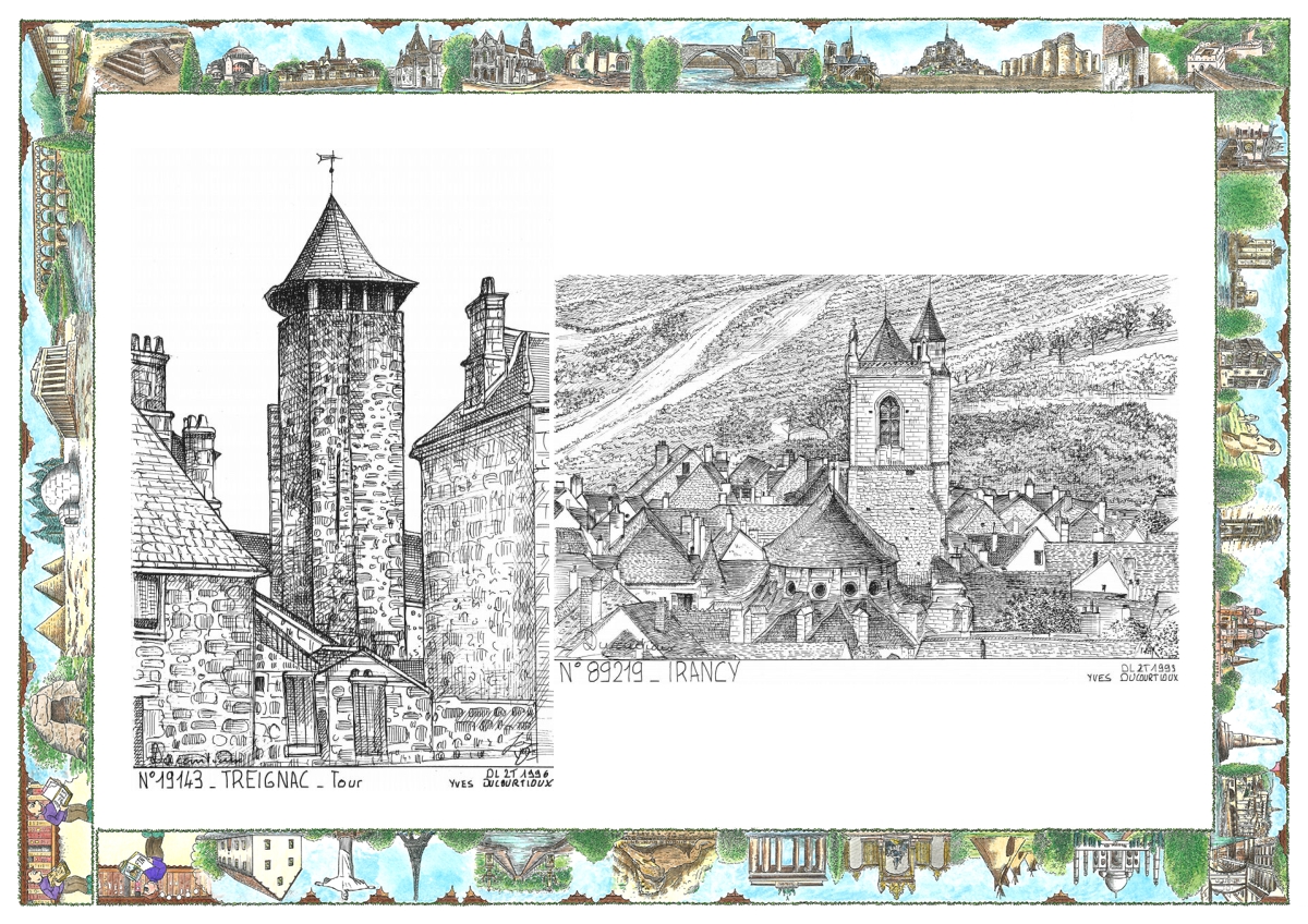 MONOCARTE N 19143-89219 - TREIGNAC - tour / IRANCY - vue