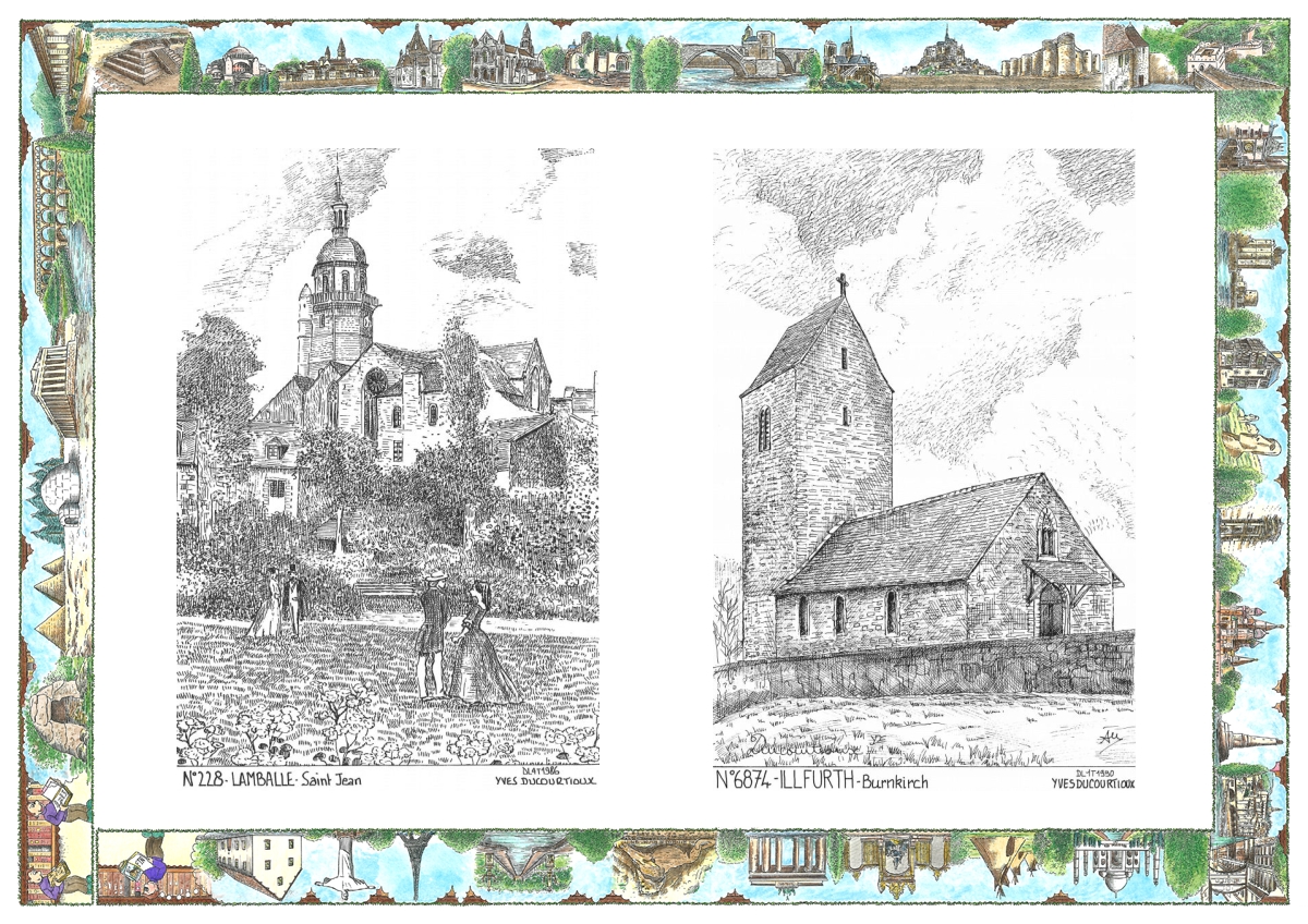 MONOCARTE N 22008-68074 - LAMBALLE - st jean / ILLFURTH - burnkirch
