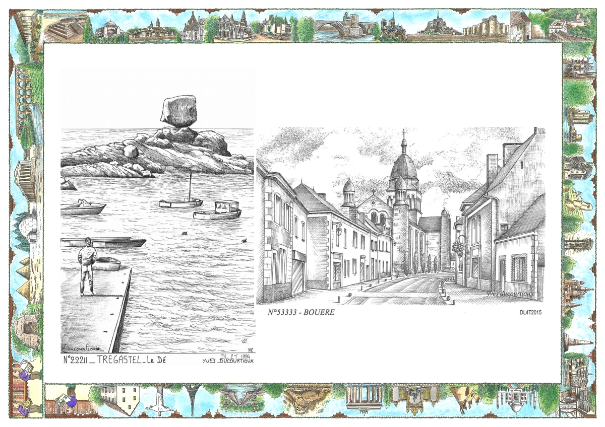 MONOCARTE N 22211-53333 - TREGASTEL - le dé / BOUERE - vue
