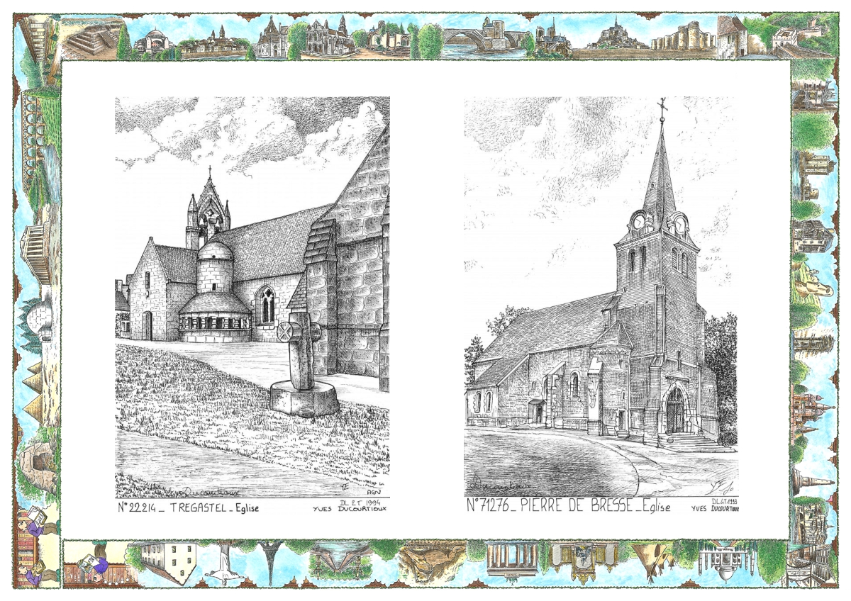 MONOCARTE N 22214-71276 - TREGASTEL - église / PIERRE DE BRESSE - église