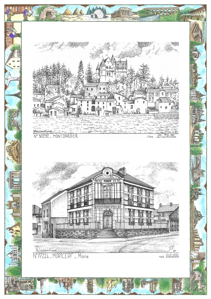 MONOCARTE N 30292-77224 - MONTDARDIER - vue / MORTCERF - mairie