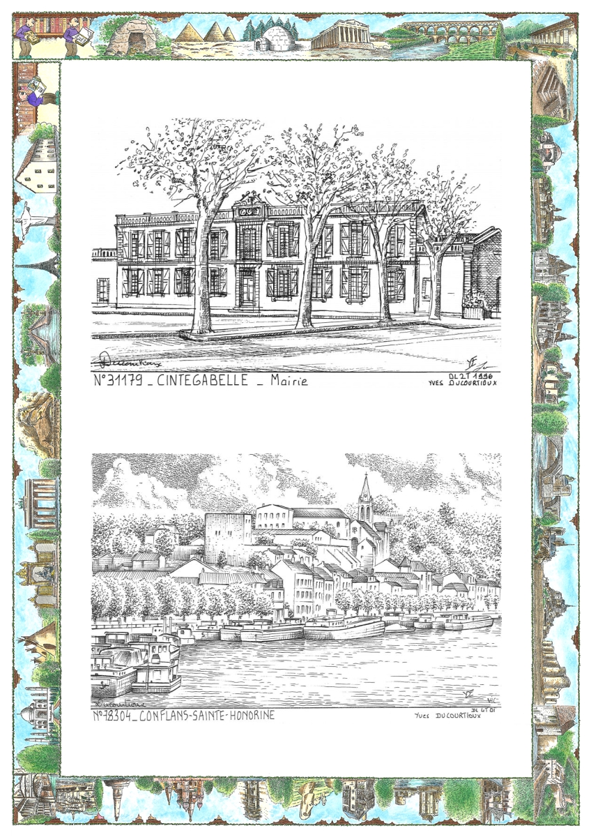 MONOCARTE N 31179-78304 - CINTEGABELLE - mairie / CONFLANS STE HONORINE - vue