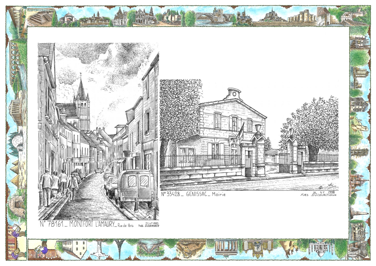 MONOCARTE N 33428-78161 - GENISSAC - mairie / MONTFORT L AMAURY - rue de paris