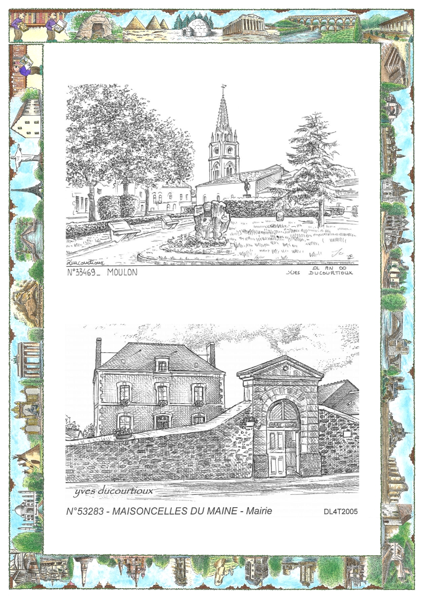 MONOCARTE N 33469-53283 - MOULON - vue / MAISONCELLES DU MAINE - mairie