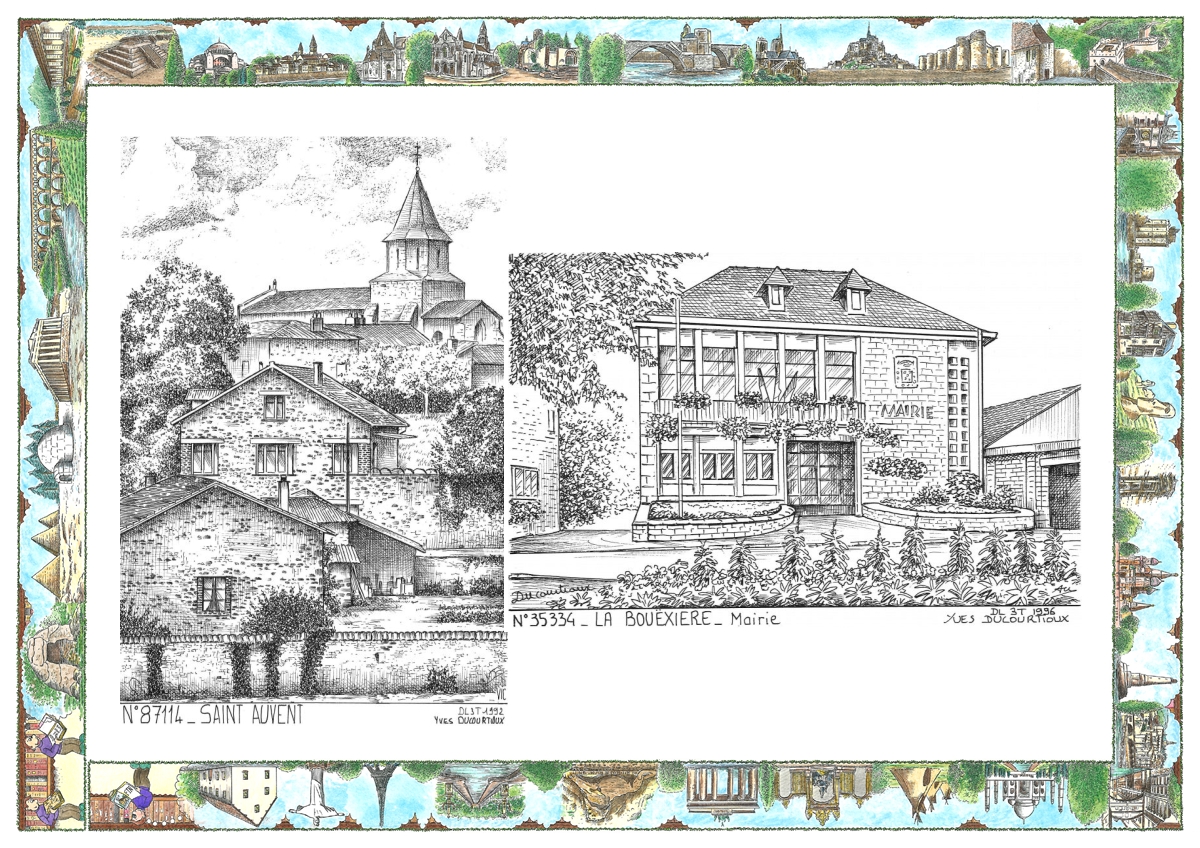 MONOCARTE N 35334-87114 - LA BOUEXIERE - mairie / ST AUVENT - vue