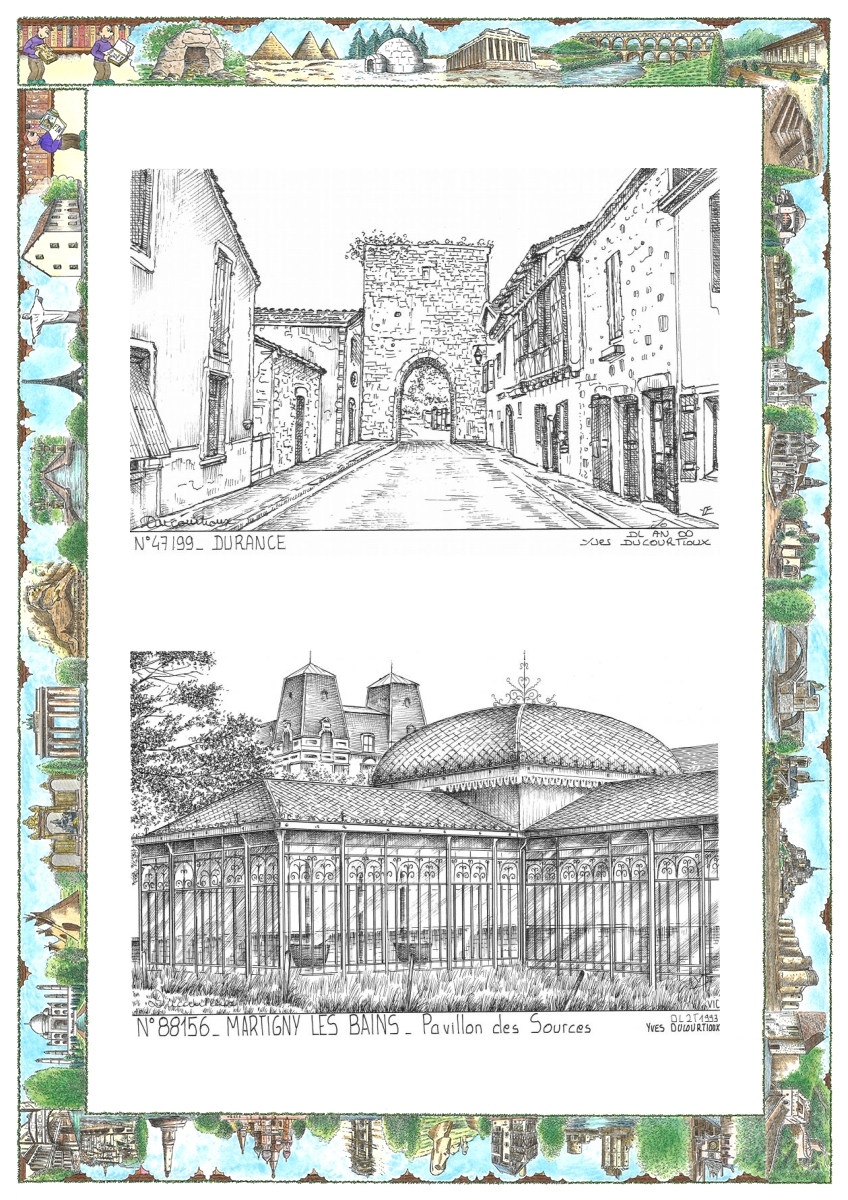 MONOCARTE N 47199-88156 - DURANCE - vue / MARTIGNY LES BAINS - pavillon des sources