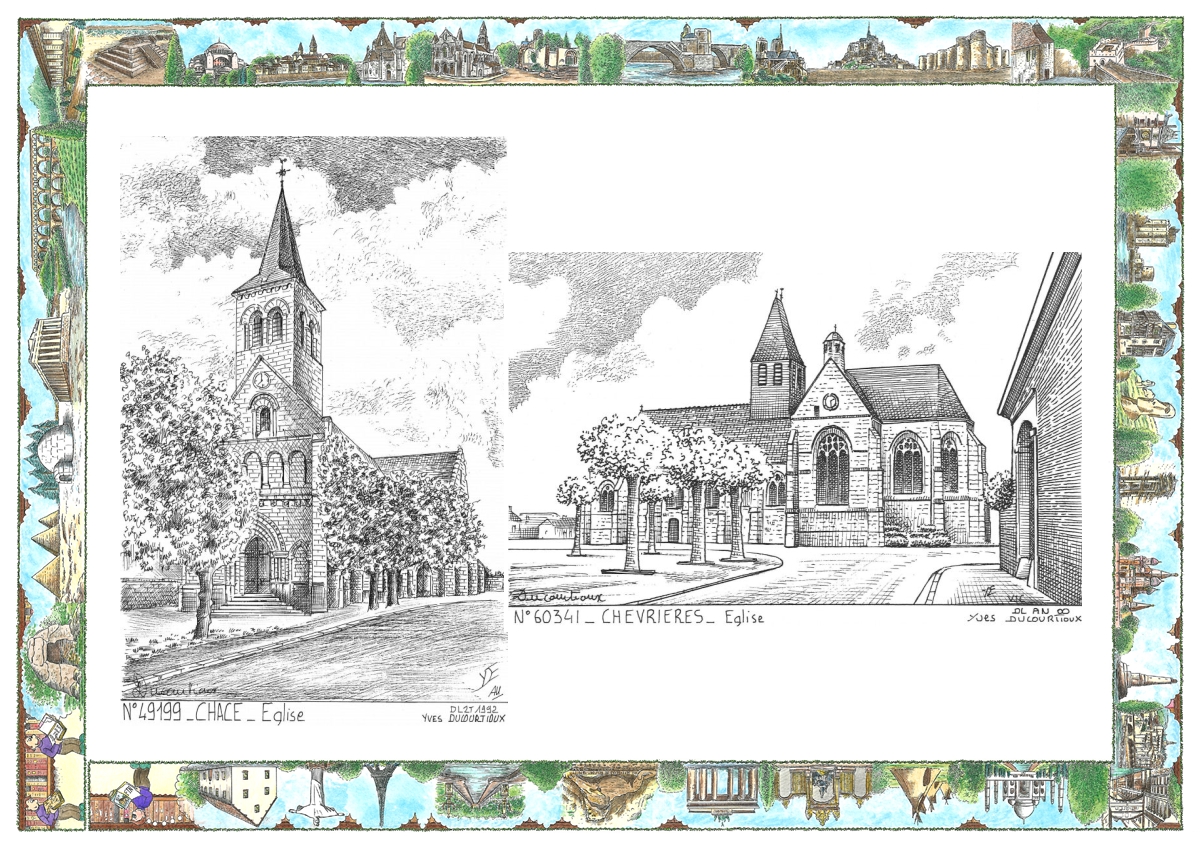 MONOCARTE N 49199-60341 - CHACE - église / CHEVRIERES - église