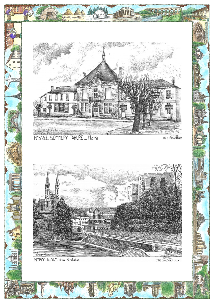 MONOCARTE N 51068-79010 - SOMMEPY TAHURE - mairie / NIORT - sèvre niortaise