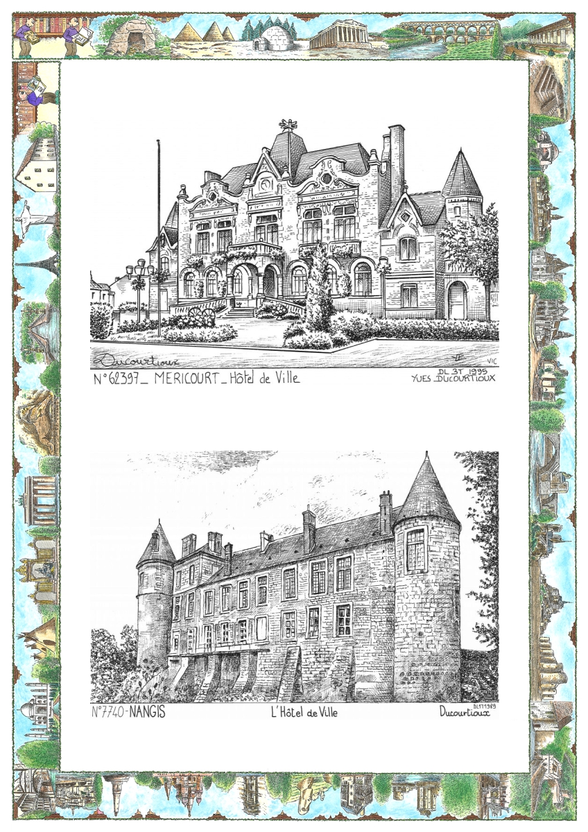 MONOCARTE N 62397-77040 - MERICOURT - hôtel de ville / NANGIS - l hôtel de ville