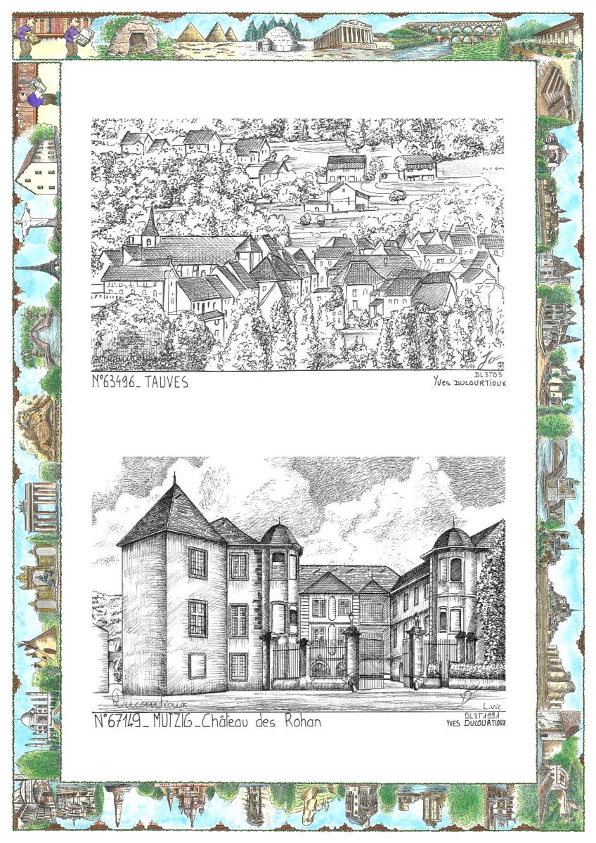 MONOCARTE N 63496-67149 - TAUVES - vue / MUTZIG - château des rohan