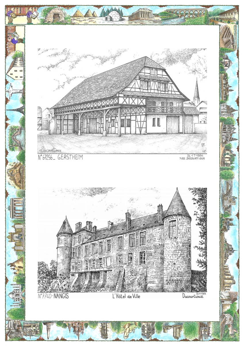 MONOCARTE N 67256-77040 - GERSTHEIM - vue / NANGIS - l hôtel de ville