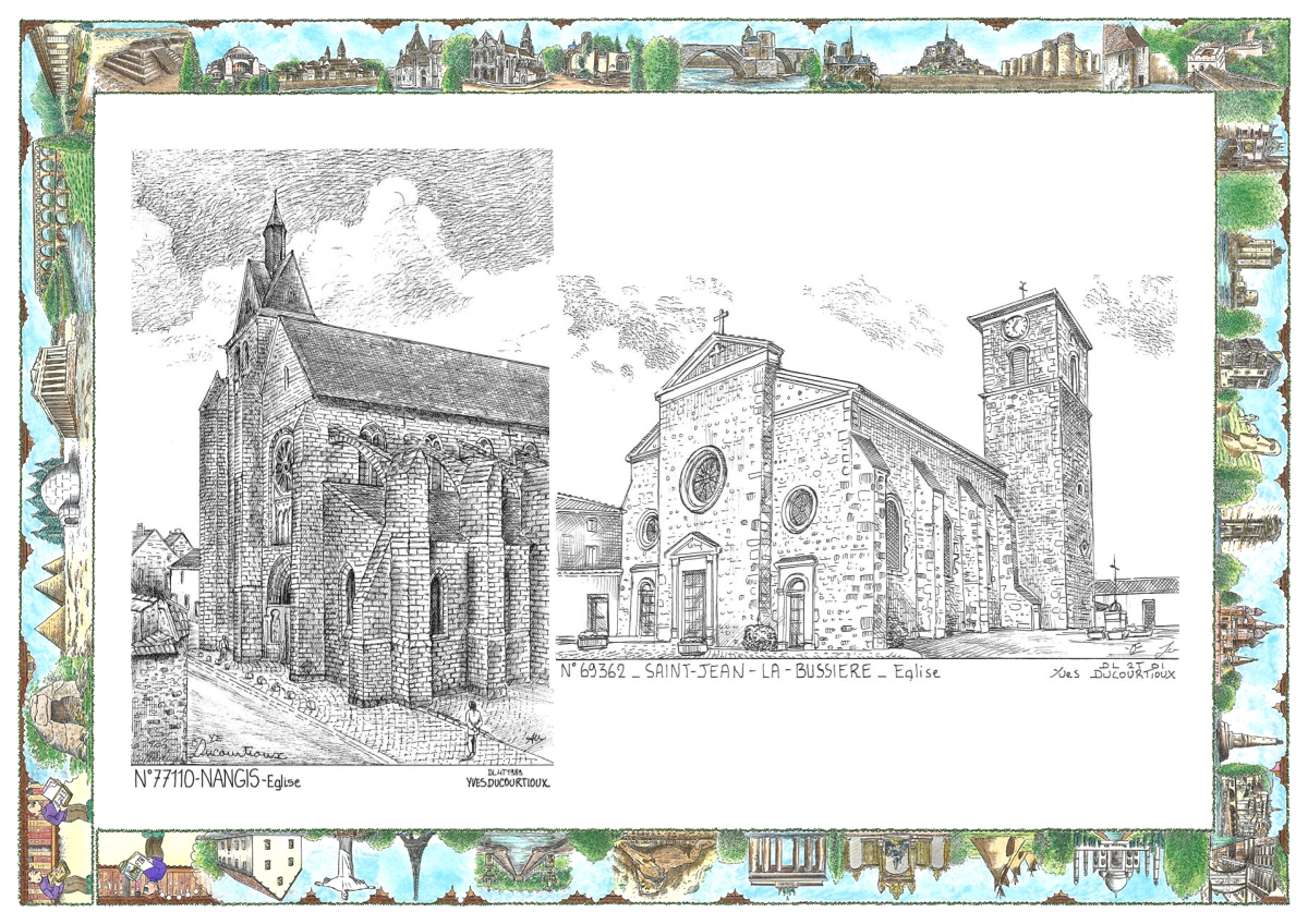 MONOCARTE N 69362-77110 - ST JEAN LA BUSSIERE - église / NANGIS - église