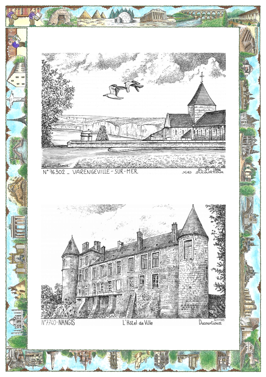 MONOCARTE N 76302-77040 - VARENGEVILLE SUR MER - vue / NANGIS - l hôtel de ville