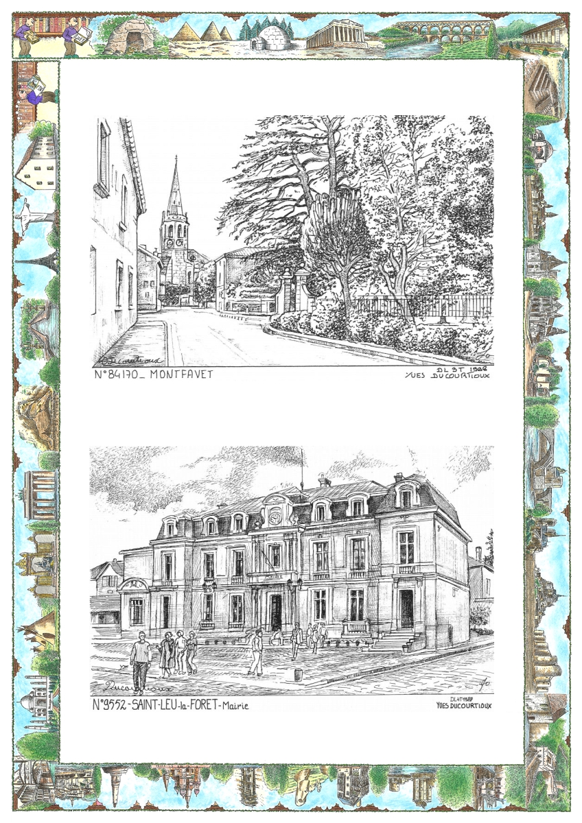 MONOCARTE N 84170-95052 - MONTFAVET - vue / ST LEU LA FORET - mairie